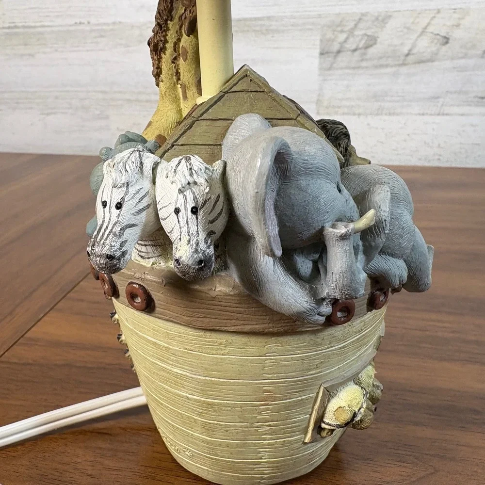 Moses Noah's Ark Nursery Lamp Resin Kids Room Decor 2007  12